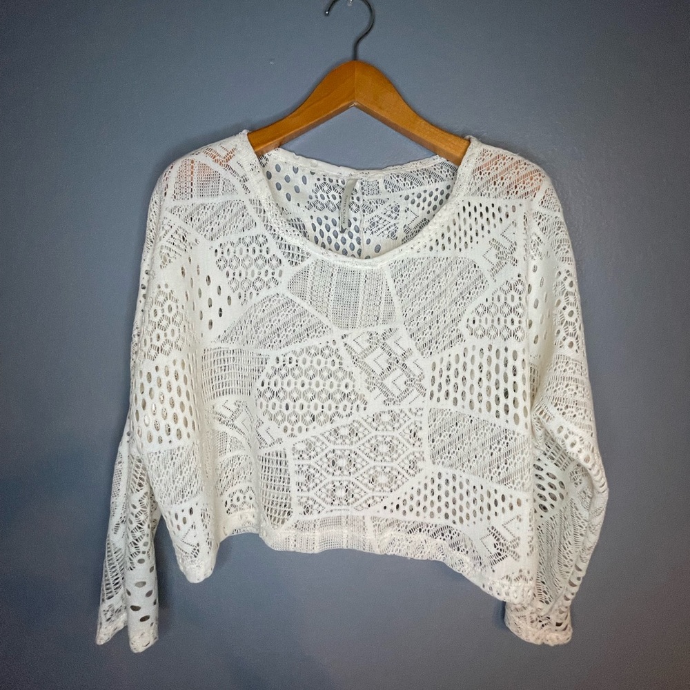 Paper Crane Lace Crop Top